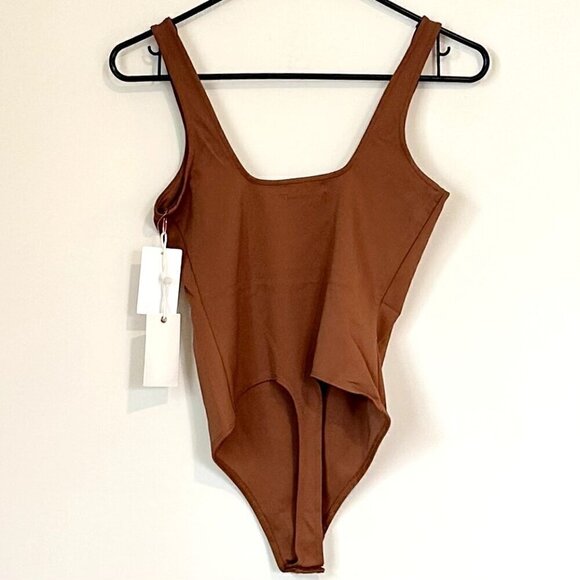 NWT Good American Modern Tank Bodysuit in Rust001 - Size 1 (Small) - Picture 5 of 9